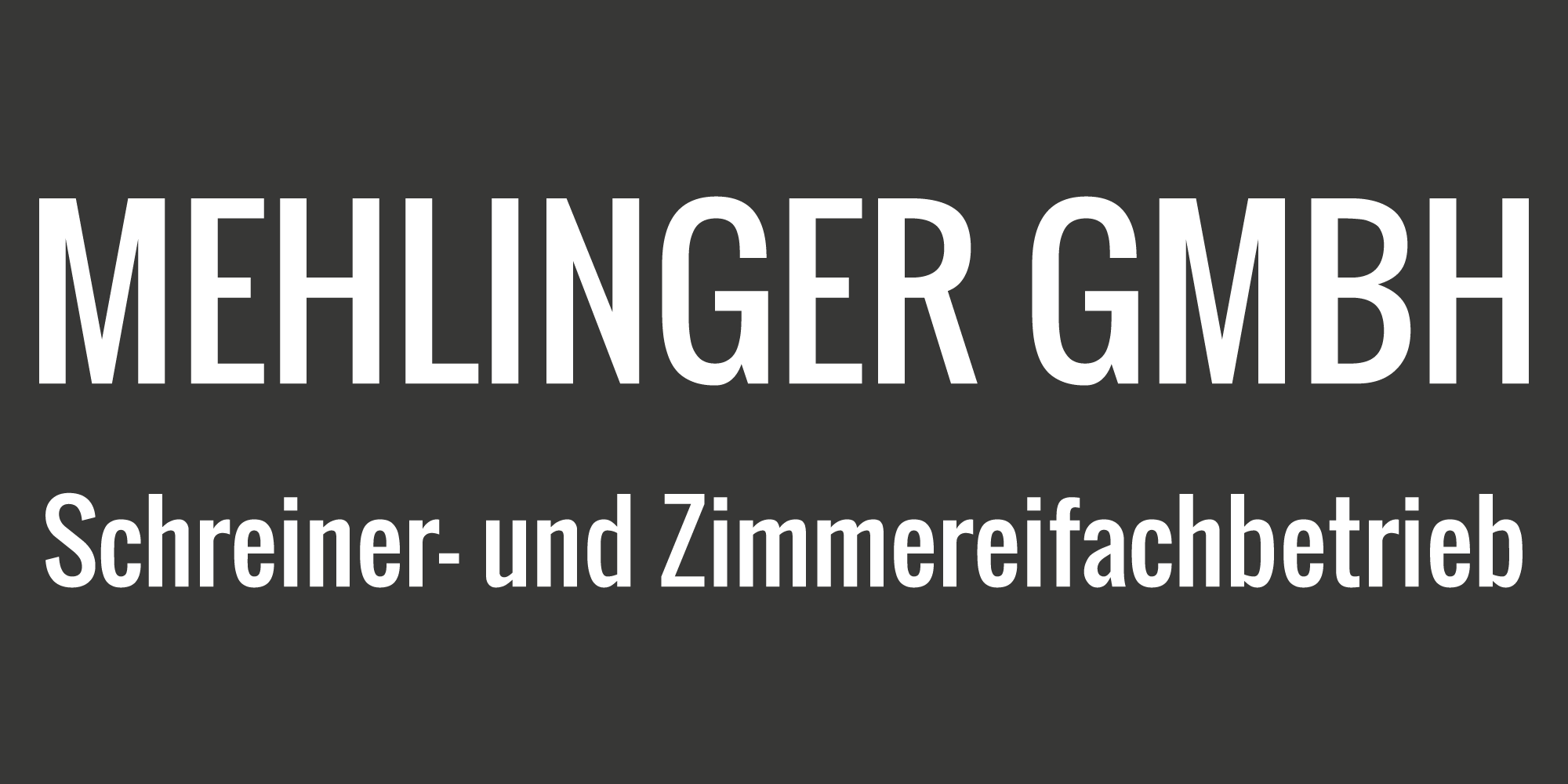 Logo der Mehlinger GmbH aus Mainz mit klarer Wortmarke und professionellem, modernem Design für das Handwerksunternehmen.