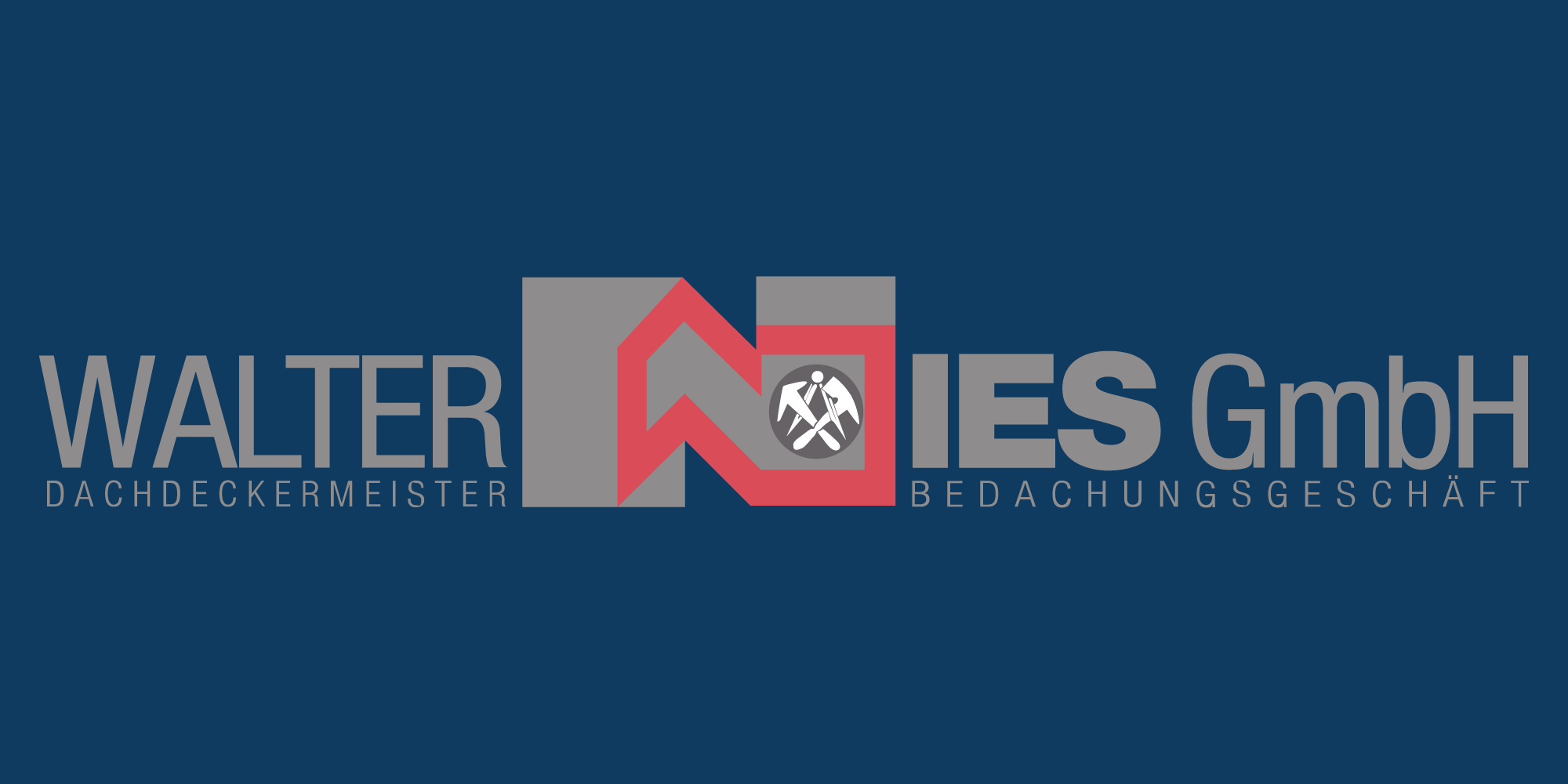 Logo der Walter Nies GmbH, Dachdeckermeisterbetrieb für Dachsanierung und Dacharbeiten in Wiesbaden.