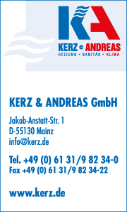 Banner von Kerz & Andreas in Mainz mit Leistungen für Heizungsmodernisierung, Klimatechnik, Wartung und Sanitärtechnik