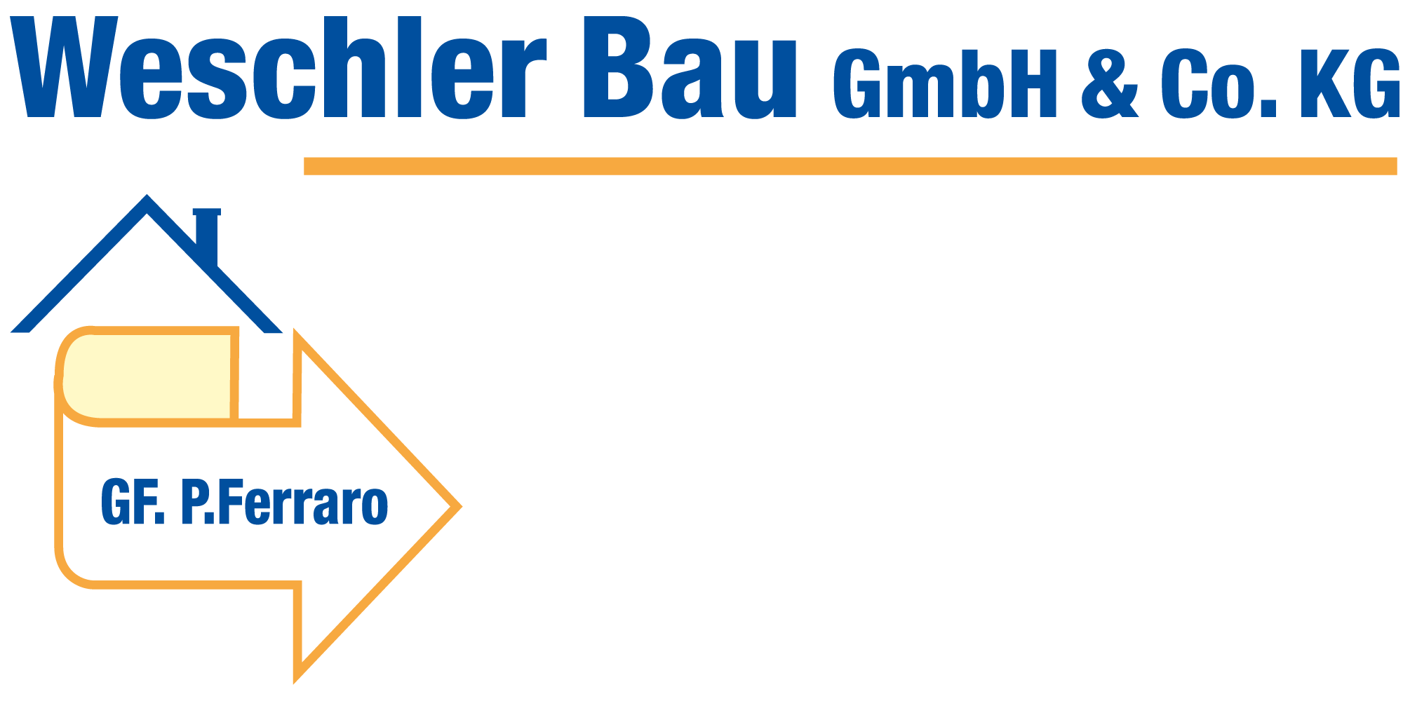 Logo der Firma Weschler Bau aus Rüsselsheim für professionelle Leistungen im Rohbau, Kellerbau und Mauererarbeiten.